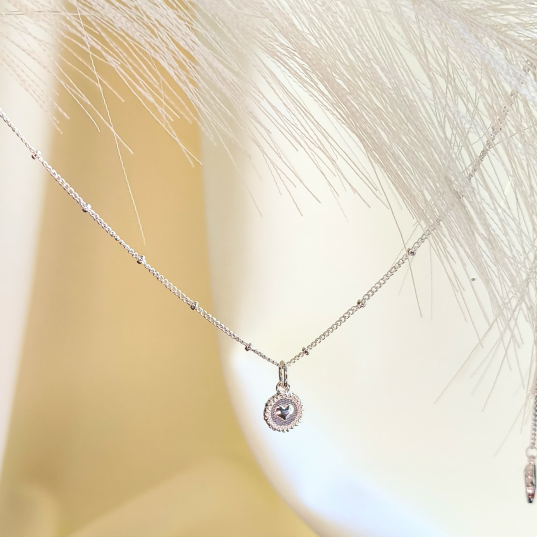 Cadena de plata amor 40- 45 cm ajustable