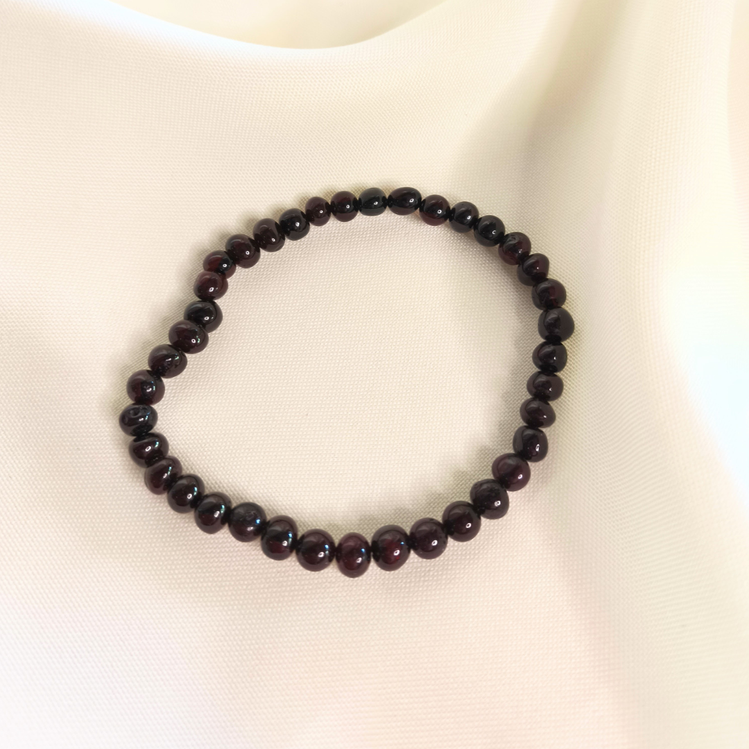 Pulsera ámbar báltico adulto elasticada- distintos tamaños