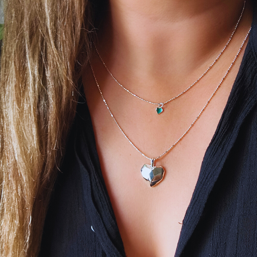 Collar mi corazón de plata