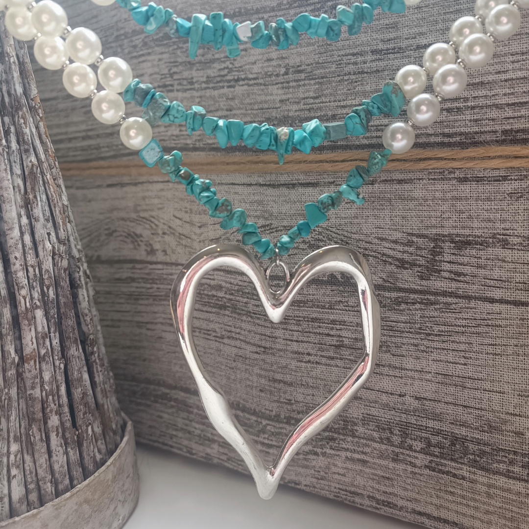 Collar triple Perlas