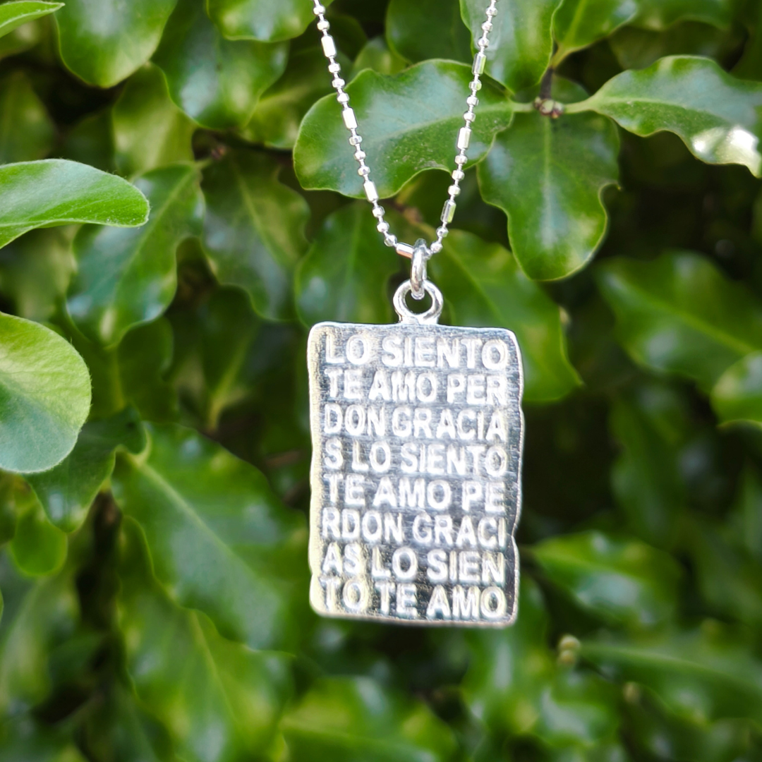 ♥ Collar Hoponopono ♥ Lo siento- Te amo- Perdón- Gracias