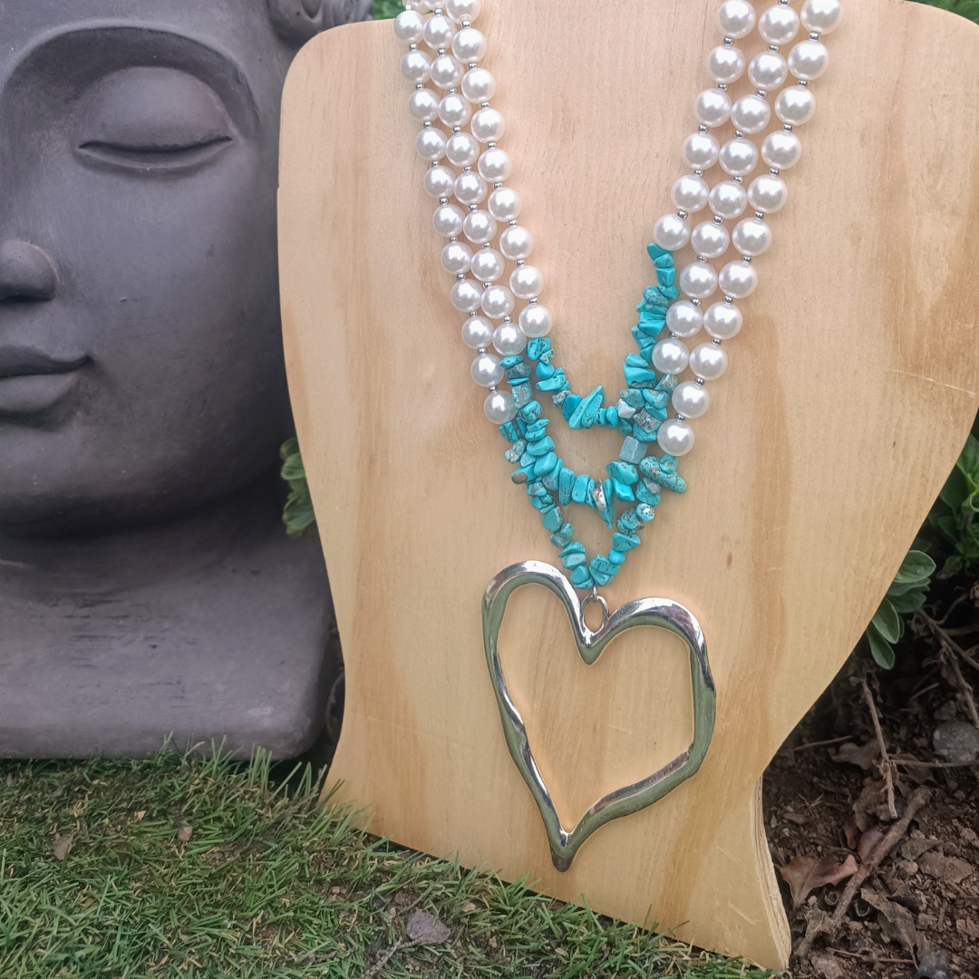 Collar triple Perlas