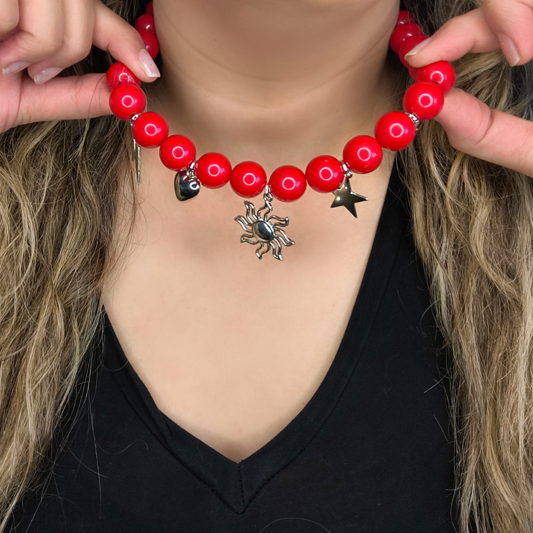 Maxi Collar Rojo Zapallar