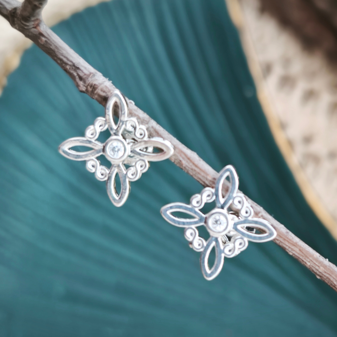 Aros plata nudo de bruja