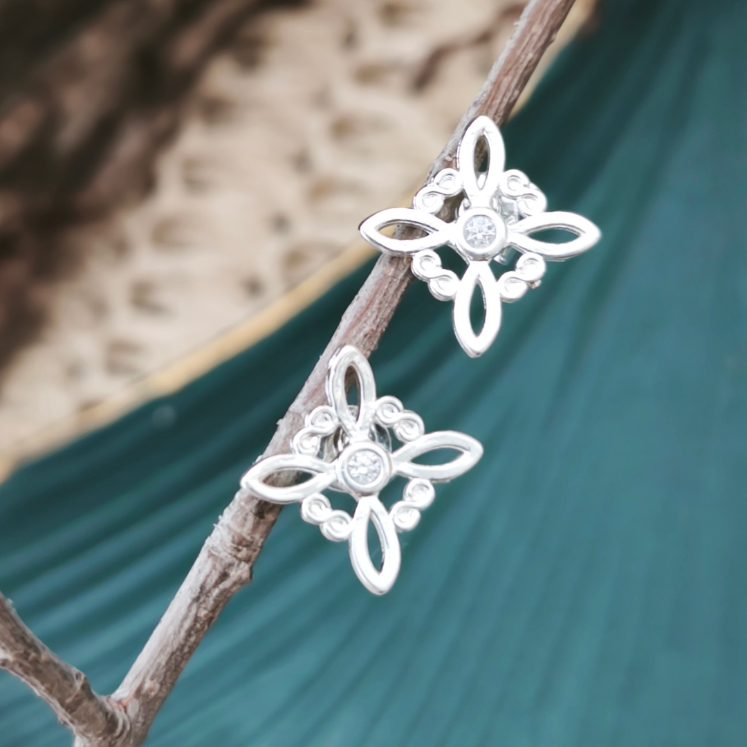 Aros plata nudo de bruja
