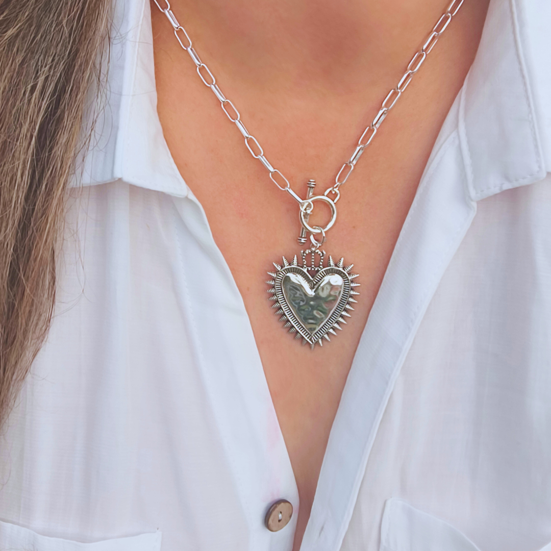 Collar Catalina corazón detente Charm 45 cm