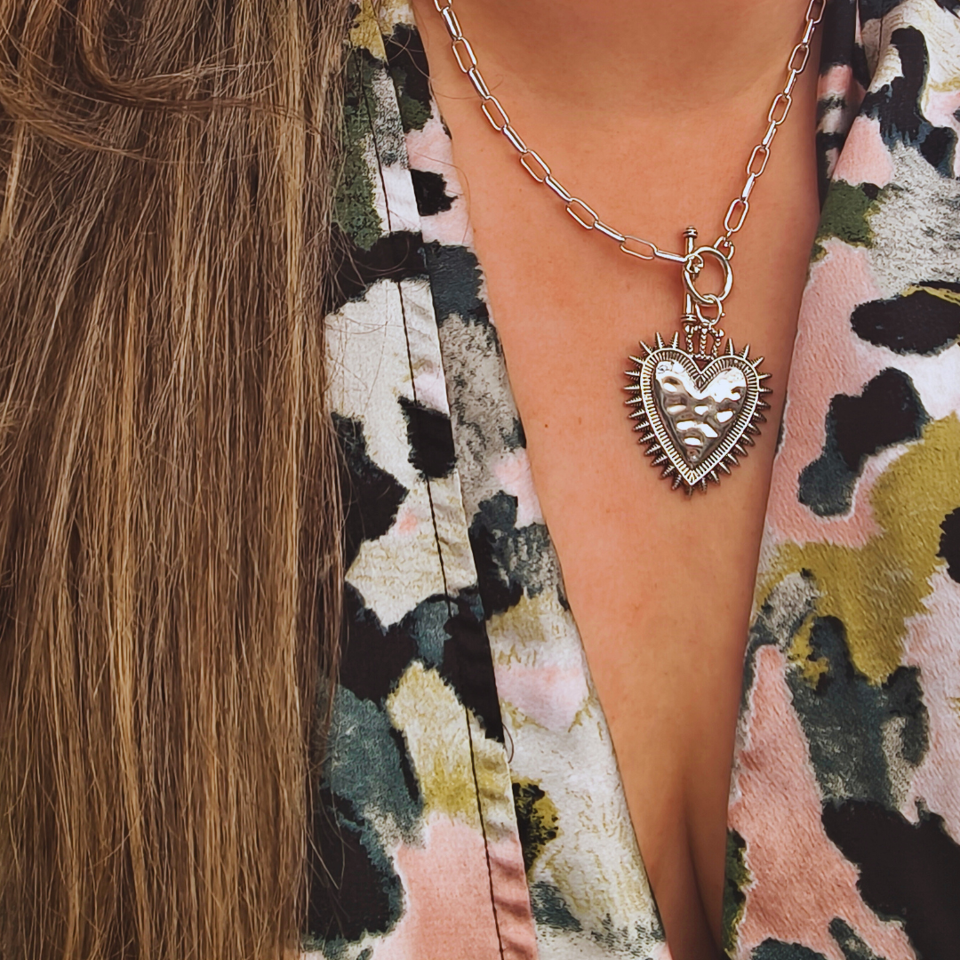 Collar Catalina corazón detente Charm 45 cm