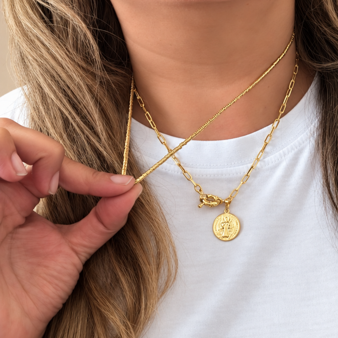 Collar de Mostacillas Plata y Bañado en Oro – brillo delicado para combinar todos los días