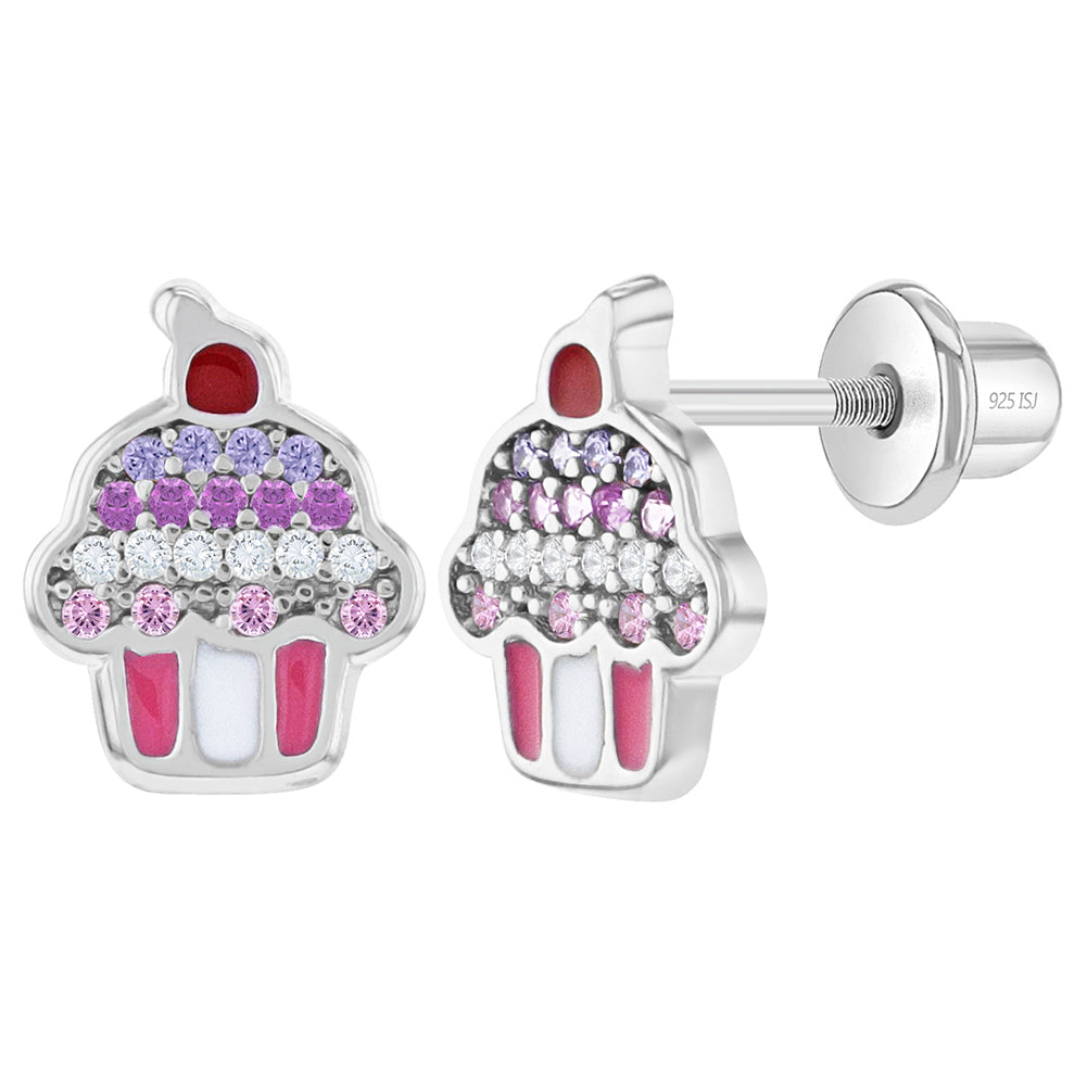 Aros de cupcake de colores y circones