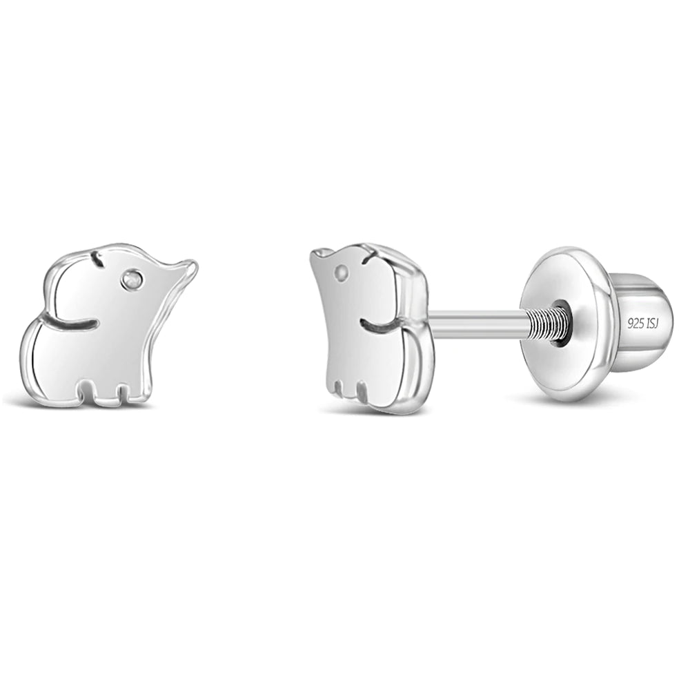 Aros de plata 925 y circones elefantitos maternidad