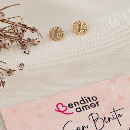 Aros San Benito Bañados en Oro 18k – hipoalergénicos, en 8 y 11 mm