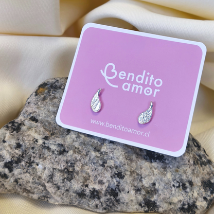 Aros de plata 925 de alas ángel de la guarda – Protección y guía en tu día a día