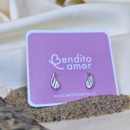 Aros de plata 925 de alas ángel de la guarda – Protección y guía en tu día a día