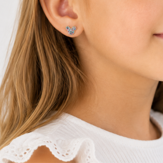 Aros de Plata 925 Minnie con Circones de Colores – la primera joya de verdad para ella