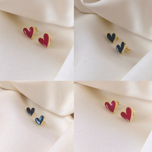 Aros oro corazón