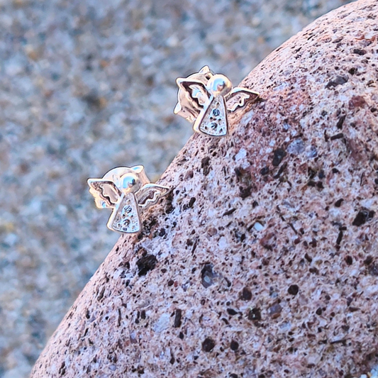 Aros de plata 925 con ángel de la guarda – Protección y guía en tu día a día