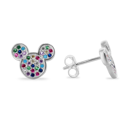 Aros de Plata 925 Minnie con Circones de Colores – la primera joya de verdad para ella