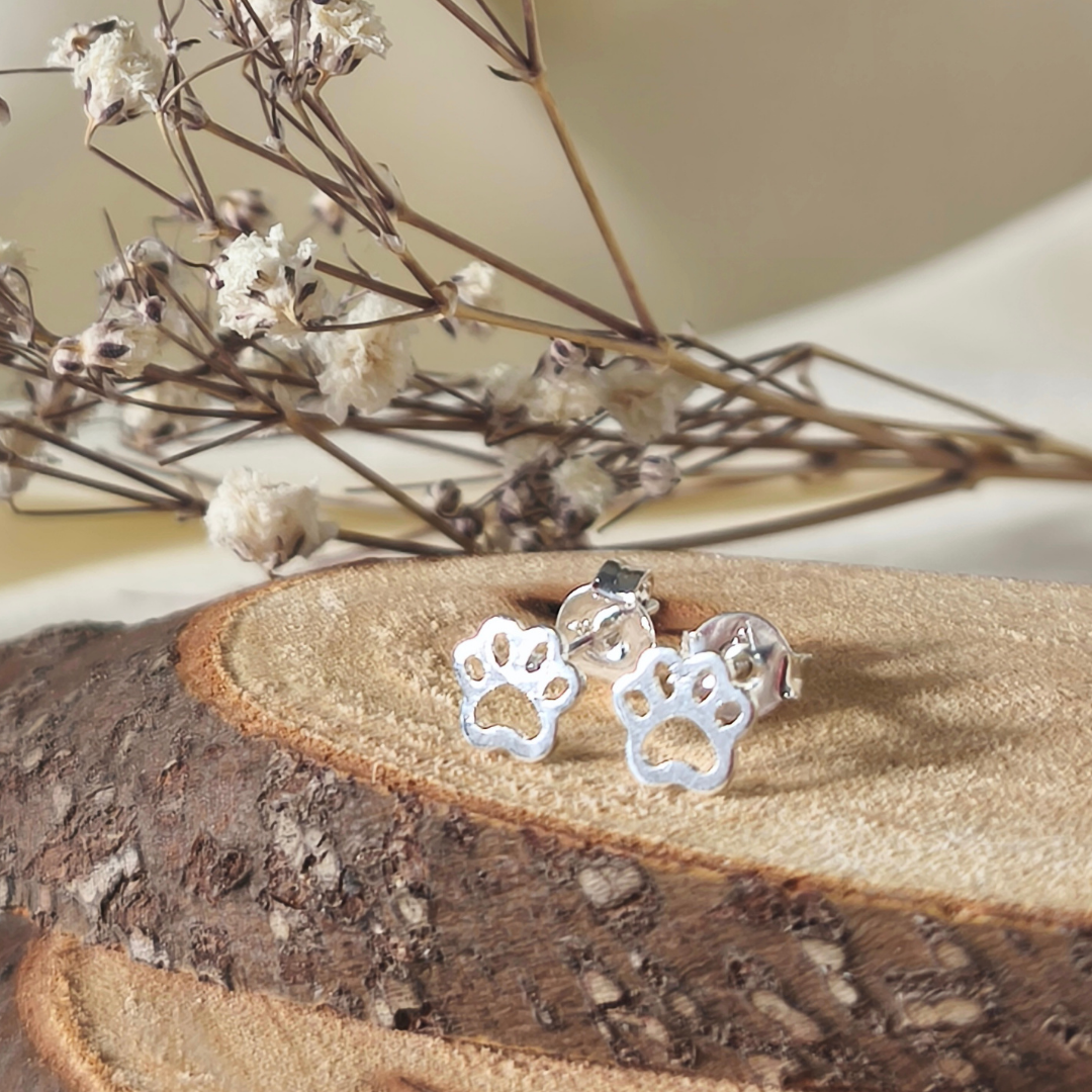 Aros de Plata 925 Patita de Perro | Un regalo con significado para mamás perrunas
