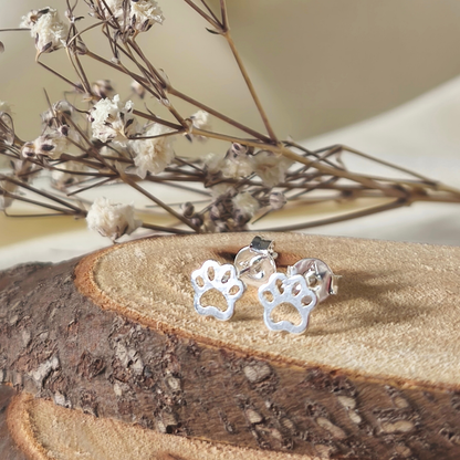 Aros de Plata 925 Patita de Perro | Un regalo con significado para mamás perrunas