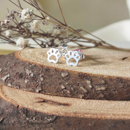 Aros de Plata 925 Patita de Perro | Un regalo con significado para mamás perrunas