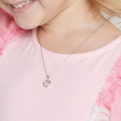 Cadena Corazón de Plata 925 Certificada con Circones Rosados | Un símbolo de amor que brillará por siempre | In Season Jewelry