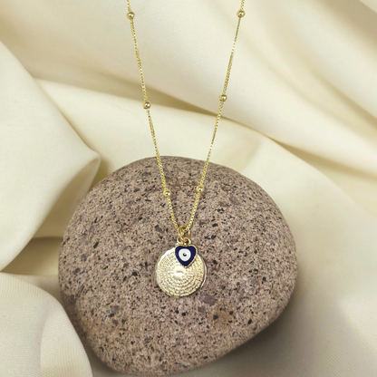 Cadena Bañada en Oro Padre Nuestro y Ojo Protector ✨🧿