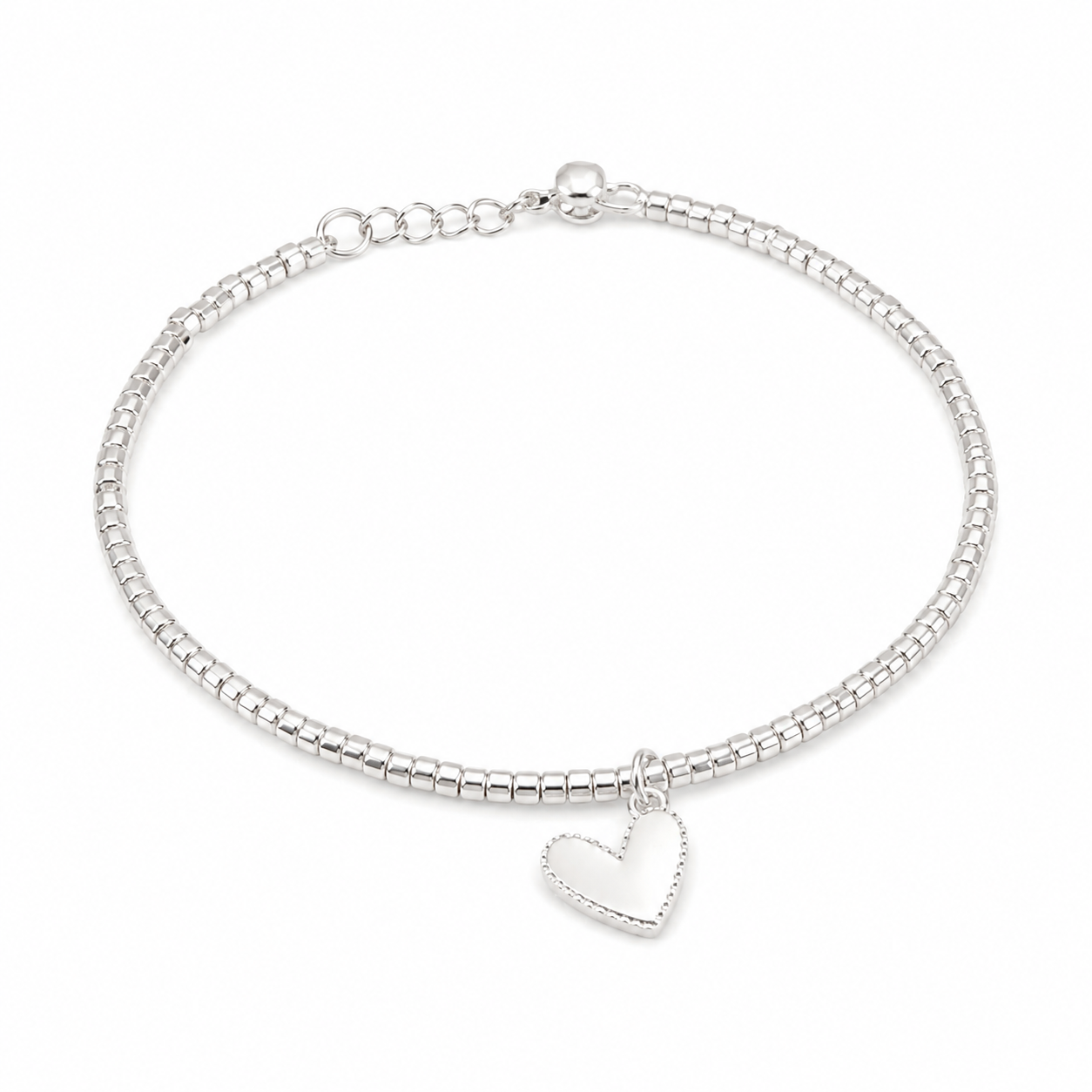 Pulsera Corazón Nude de Plata 925 | Elegancia para todos los días | Bendito Amor