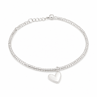 Pulsera Corazón Nude de Plata 925 | Elegancia para todos los días | Bendito Amor
