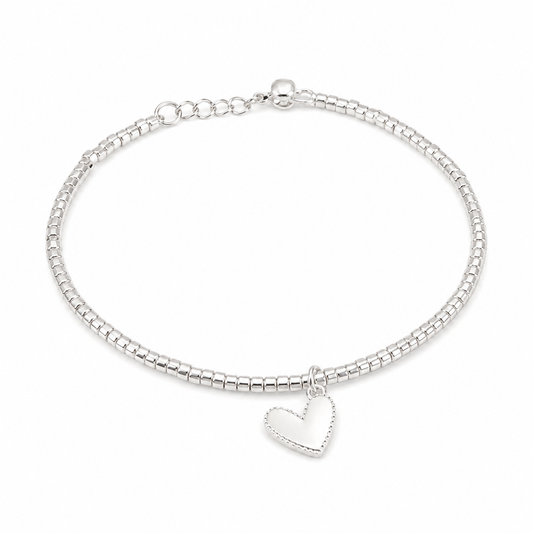 Pulsera Corazón Nude de Plata 925 | Elegancia para todos los días | Bendito Amor