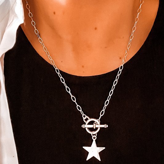 Collar Estrella Acero Inoxidable