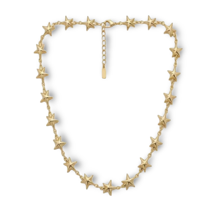 Collar lluvia de estrellas oro