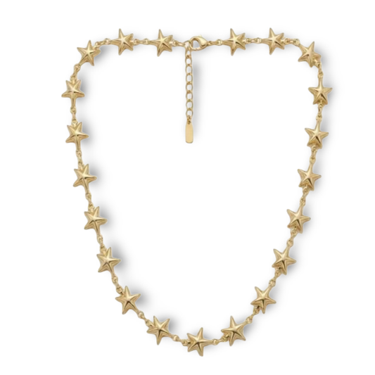 Collar lluvia de estrellas oro