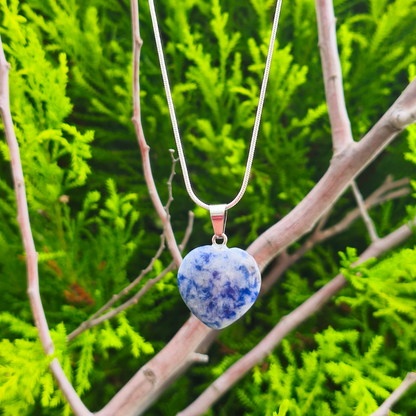 Cadena corazón piedra