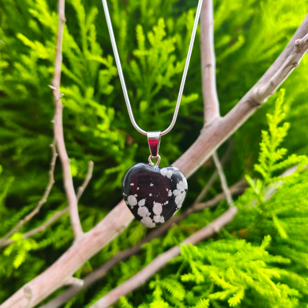 Cadena corazón piedra