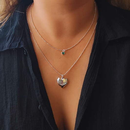 Collar mi corazón de plata
