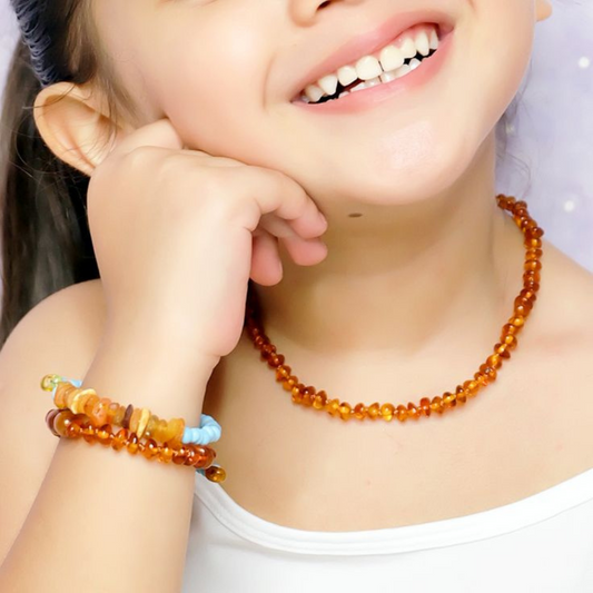 Collar ámbar báltico bebé 36 cm certificado