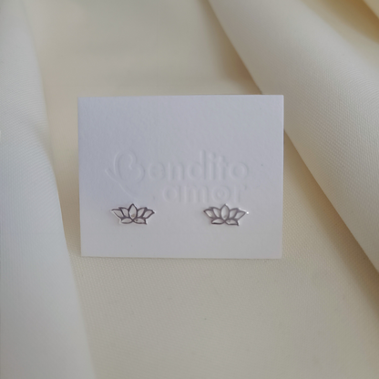 Aros plata flor de loto