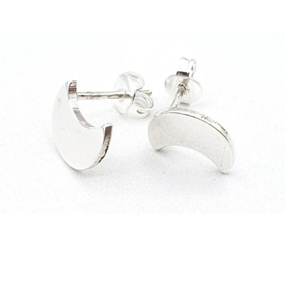 Aros de plata Luna menguante