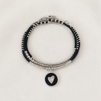 Maxi Pulsera Miyuki con Dije de Corazón en Plata 925 – la joya del amor propio