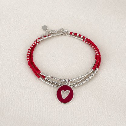 Maxi Pulsera Miyuki con Dije de Corazón en Plata 925 – la joya del amor propio