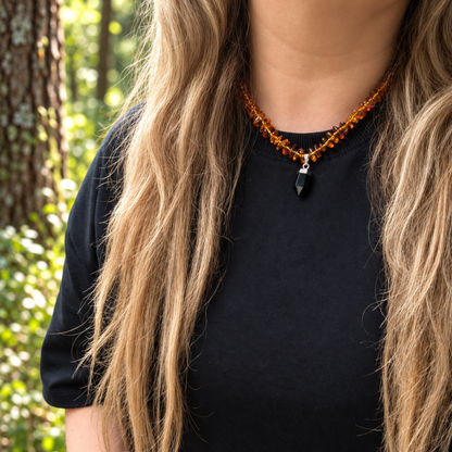 Collar de Ámbar Báltico con Piedra Natural 48 cm