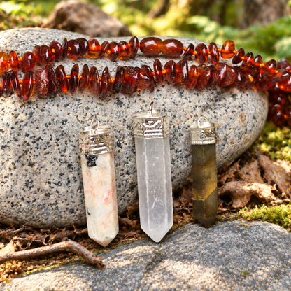 Collar de Ámbar Báltico con Piedra Natural 48 cm