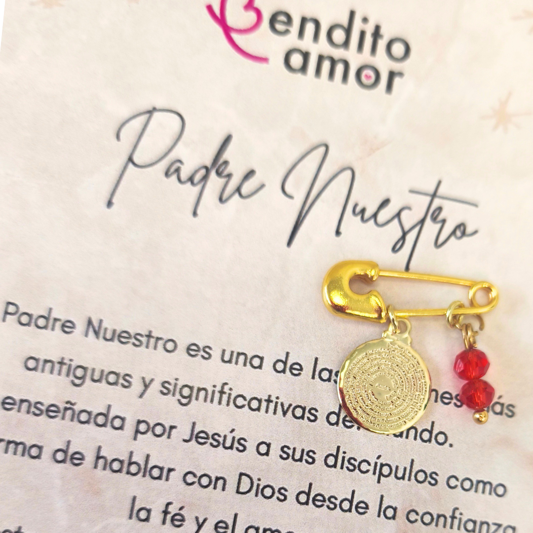Mini prendedor protección Padre nuestro