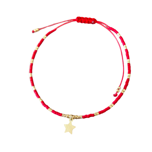 Pulsera roja estrella Tunquén