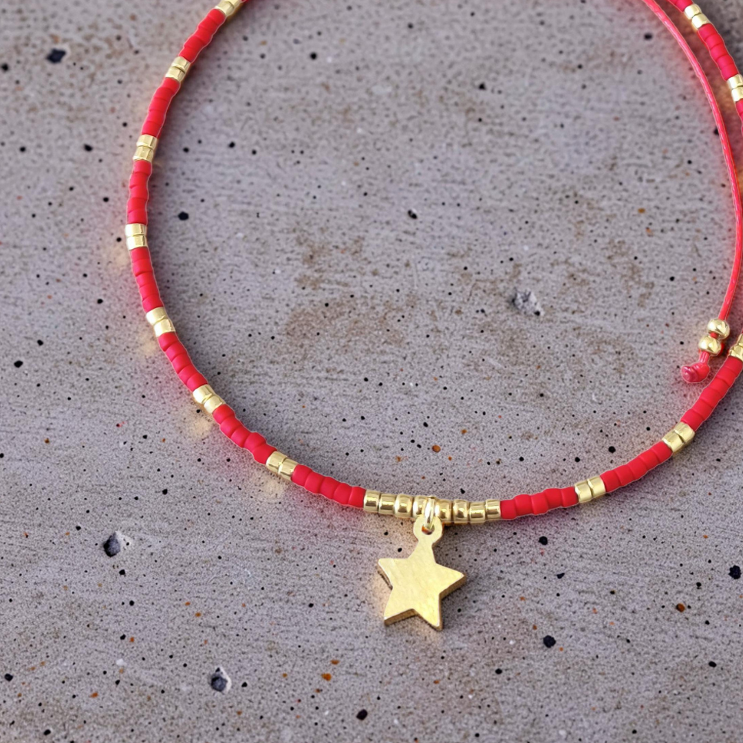 Pulsera roja estrella Tunquén