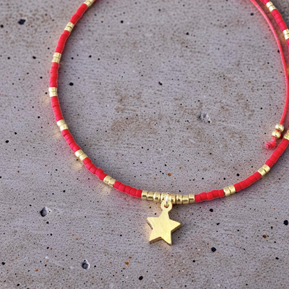Pulsera roja estrella Tunquén