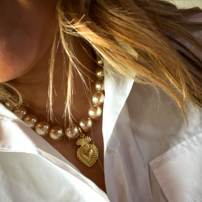 Collar Glamour y Bronze Maxiperlas