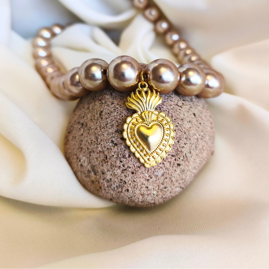 Collar Glamour y Bronze Maxiperlas
