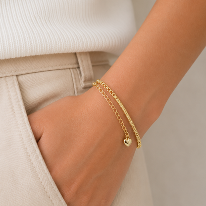 Pulsera de Mostacillas Argolla Bañada en Oro | Un básico para todos los días