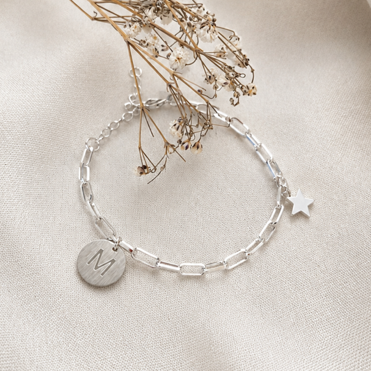 Pulsera plata Bendito amor personalizada